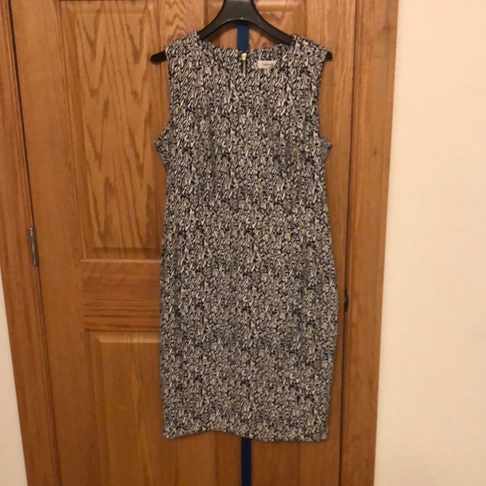 Size 12p black and white dress